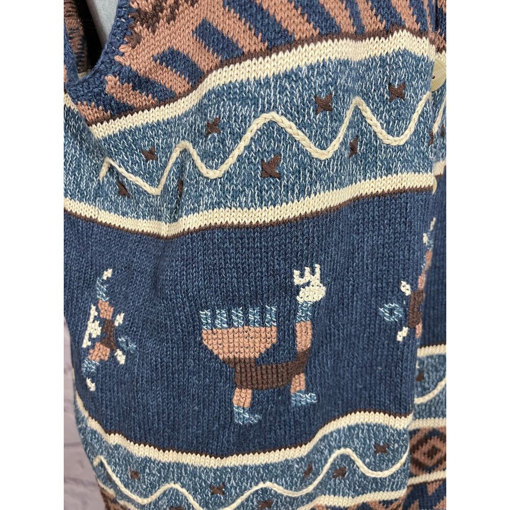 Vintage 90's Capezio Llama motif woven vest - Picture 9 of 10